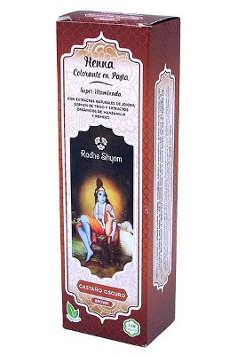 Henna pasta castaño oscuro